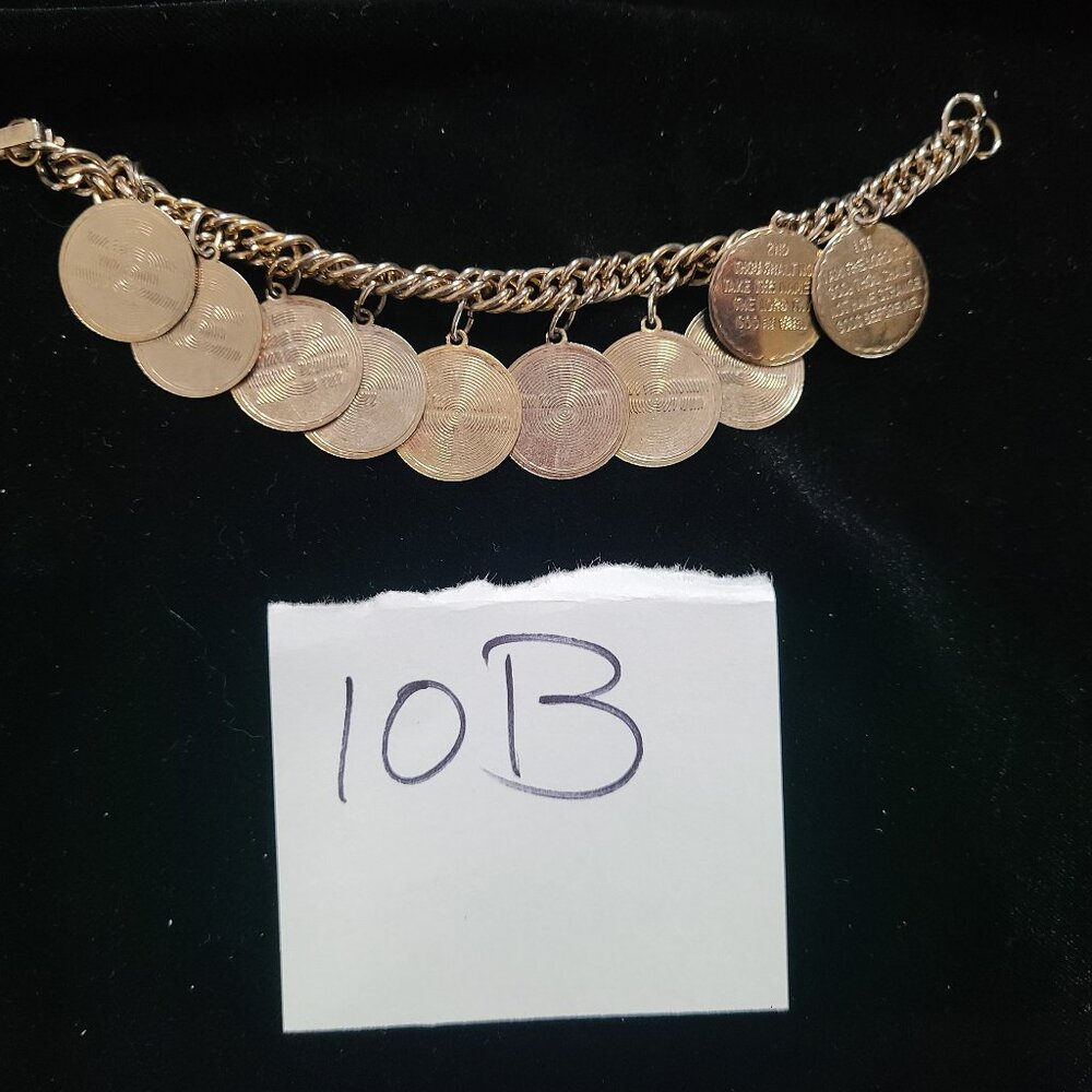 10 Commandments silver charm bracelet